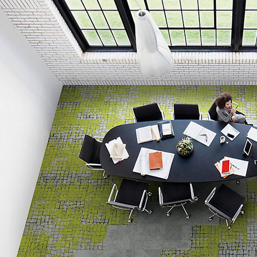 Moquette a quadrotte - MOSS IN STONE - Interface - tufted / bouclé / strutturata