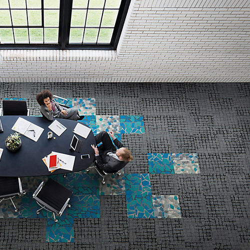 Moquette a quadrotte - SETT IN STONE - Interface - tufted / bouclé / strutturata