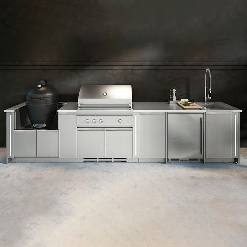 Cucina contemporanea - DISTINCTION DIS-LIN-I11A - JULIEN - in acciaio inossidabile / con isola / modulare