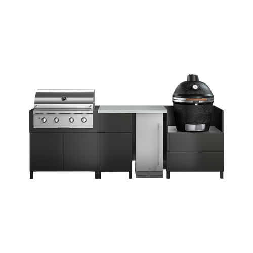 Cucina da esterno - ESSENCE ESS-NAT-I5E-NX-W30 - JULIEN - contemporanea / in acciaio inossidabile / con isola