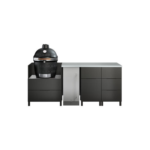 Cucina contemporanea - ESSENCE ESS-NAT-I5C-NX - JULIEN - in granito / in acciaio inossidabile / con isola