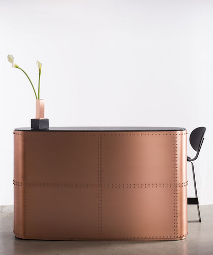 Banco reception in metallo laccato - BAR SS3 - karen chekerdjian - in marmo / per bar / per ristorante