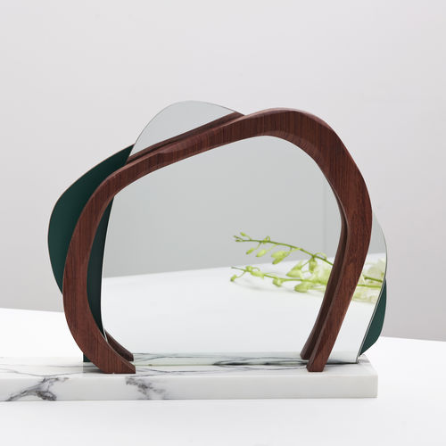 Specchio da appoggio - IKEBANA I - karen chekerdjian - contemporaneo / in legno di rosa / in rame