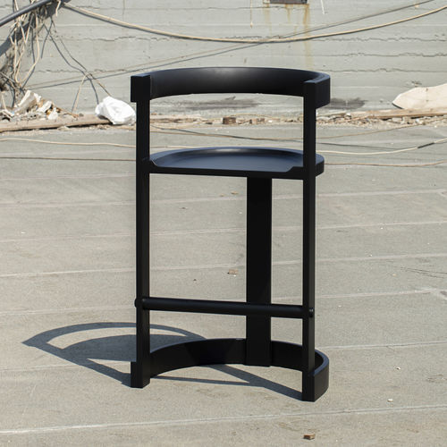 Sedia alta contemporanea - You - karen chekerdjian - da interno / in pelle / in legno compensato