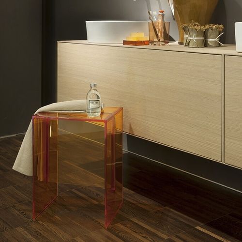 Sgabello contemporaneo - MAX-BEAM - Kartell - in PMMA / con supporto in PMMA / doppio
