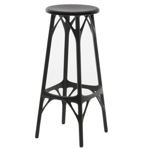 Sgabello da bar contemporaneo - A.I - Kartell - in plastica / con supporto in plastica / con 4 gambe