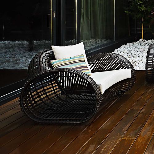 Poltrona design originale - LOLAH - Kenneth Cobonpue - in rattan / in alluminio / in nylon