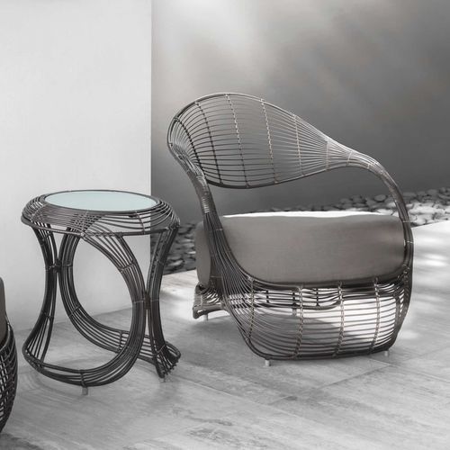 Poltrona contemporanea - MANOLO - Kenneth Cobonpue - in rattan / in acciaio / in nylon