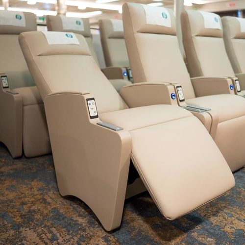 Poltrona per auditorium contemporanea - Ferry - KEYTON - in pelle / con poggiatesta / colore personalizzabile