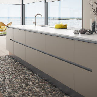 Cucina contemporanea - VH-7 CONCEPT - HTH Køkkener - in laminato / con maniglia integrata / laccata