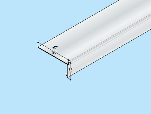 Fascia perimetrale del tetto - RIVNET® : 35/80 - dani alu