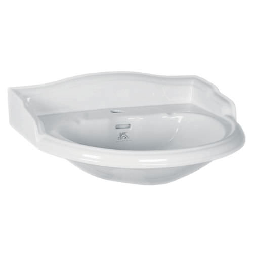 Lavabo sospeso - LB 7501 - LEFROY BROOKS - in ceramica / semitondo / 1 foro