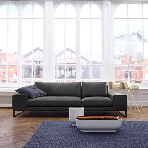 Divano contemporaneo - EXCLUSIF 2  - Ligne Roset - in tessuto / in pelle / a slitta
