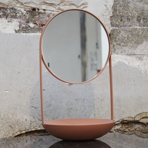 Specchio da terra - NIMBE - Ligne Roset - contemporaneo / rotondo / in acciaio laccato