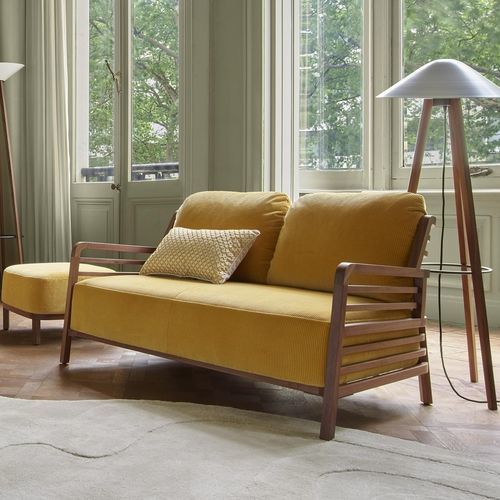 Divano compatto - FLAX - Ligne Roset - contemporaneo / in tessuto / in pelle