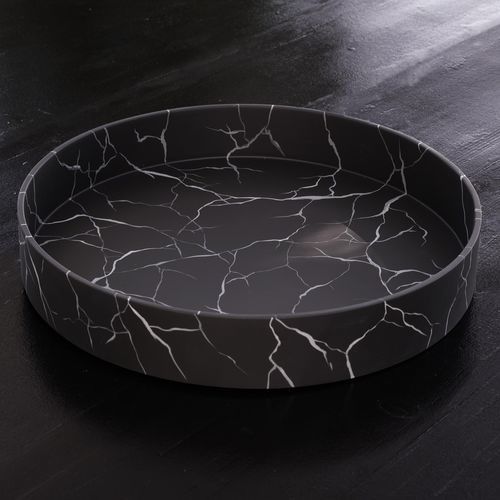 Vassoio di servizio in MDF laccato - FAKE - Ligne Roset - in marmo / per uso residenziale / fatto a mano