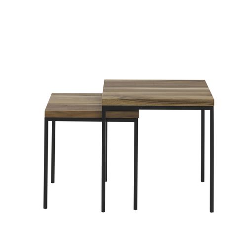 Tavolino estraibile contemporaneo - GABY - Ligne Roset - in legno massiccio / con supporto in acciaio laccato / rettangolare