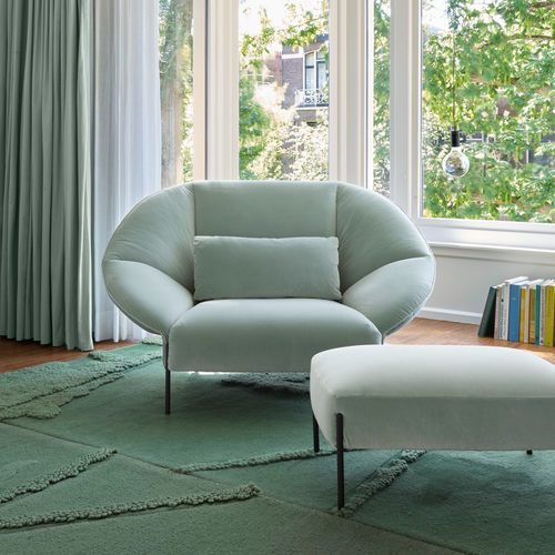 Poltrona contemporanea - PAIPAÏ - Ligne Roset - in pelle / in schiuma di poliuretano / di carta