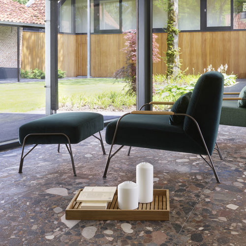 Poltrona contemporanea - HUMPHREY - Ligne Roset - in pelle / in tessuto / in acciaio