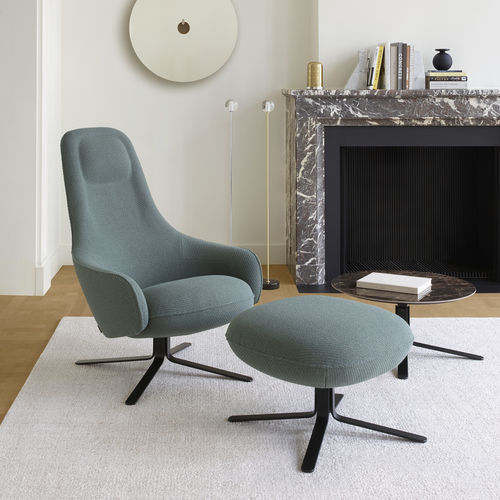 Poltrona minimalista - MOA - Ligne Roset - in pelle / in espanso / in tessuto