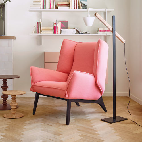 Poltrona design originale - TOA - Ligne Roset - in tessuto / in pelle / in acciaio