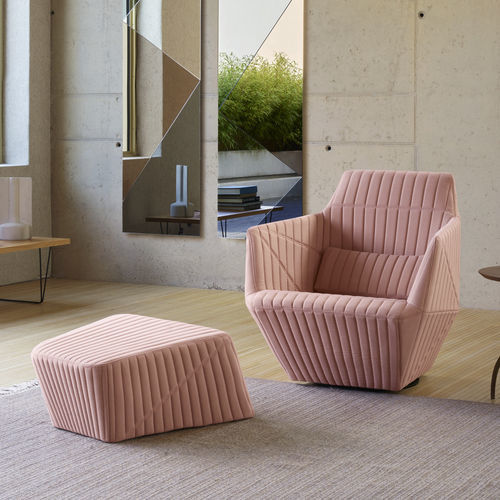 Poltrona design - FACETT - Ligne Roset - in tessuto / in polistirene / in acciaio
