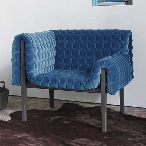 Poltrona design - RUCHÉ - Ligne Roset - in pelle / in tessuto / in legno massiccio