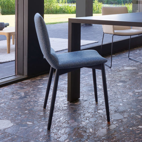 Sedia da pranzo contemporanea - BENDCHAIR - Ligne Roset - da interno / in pelle / in tessuto