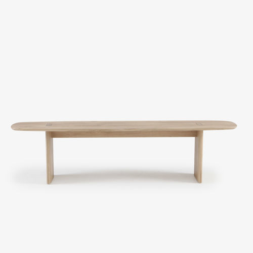 Panca contemporanea - INTERVALLE - Ligne Roset - in legno massiccio / senza schienale / senza braccioli