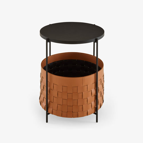 Tavolo d'appoggio design - CESTINO - Ligne Roset - in acciaio laccato / in MDF / in rattan