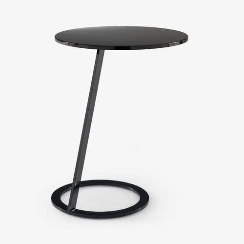 Tavolo d'appoggio design - GOOD MORNING - Ligne Roset - in acciaio inossidabile / con supporto in acciaio inossidabile laccato / rotondo