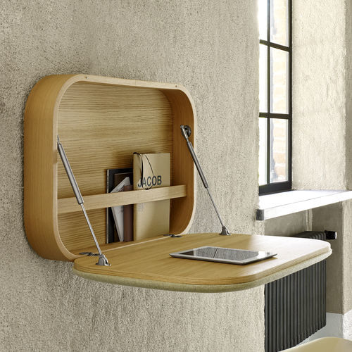 Scrittoio contemporaneo - NUBO - Ligne Roset - in rovere / in tessuto / con vano contenitore