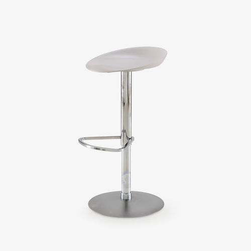 Sgabello da bar contemporaneo - BERRETTO - Ligne Roset - in poliuretano / con supporto in metallo cromato / con base centrale