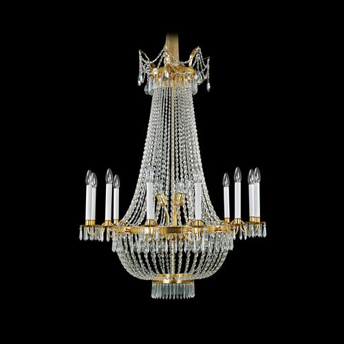 Lampadario classico - JOSEPHINE 5085-12 - J. & L. LOBMEYR - in cristallo / in ottone / a incandescenza