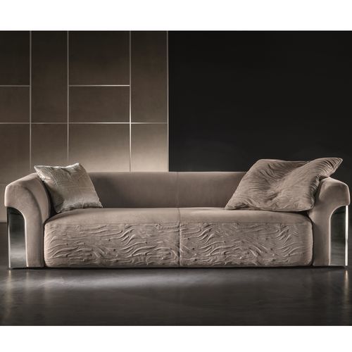 Divano modulare - NIP - LONGHI S.p.a. - a semicerchio / contemporaneo / in tessuto