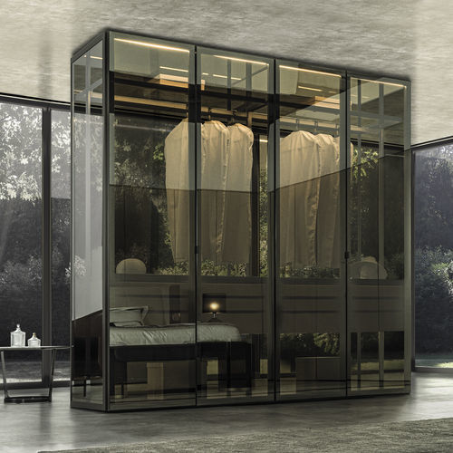 Armadio modulare - WALLDRESS - LONGHI S.p.a. - contemporaneo / in vetro / in alluminio