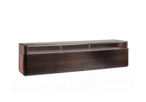 Credenza contemporanea - Sean low cabinet - LONGHI S.p.a. - impiallacciata in legno / in metallo / in marmo