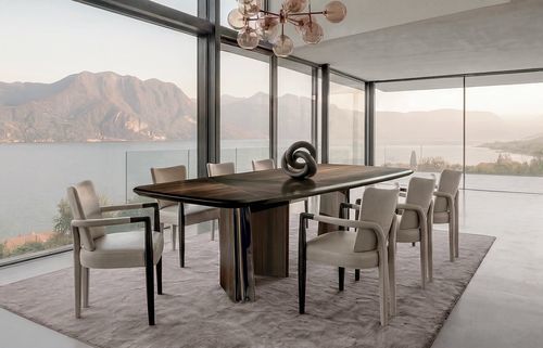 Sedia da pranzo moderna - Celine - LONGHI S.p.a. - da interno / in legno compensato / in schiuma di poliuretano