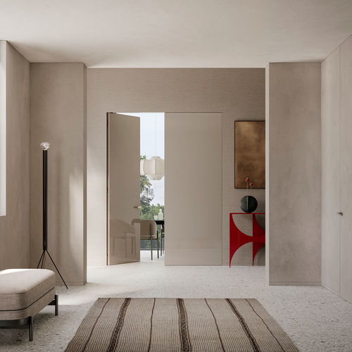 Porta in legno - RASOMURO 55S - Lualdi - da interno / in alluminio / battente