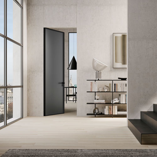 Porta da interno - RASOVETRO 55S - Lualdi - in alluminio / battente / contemporanea