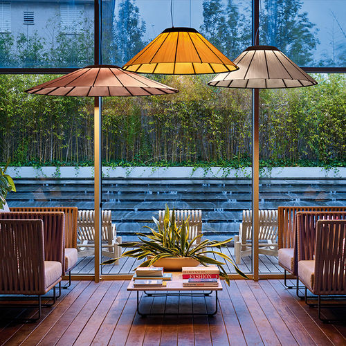 Lampada a sospensione - BANGA - Lzf-Lamps - in metallo / in legno / contemporanea