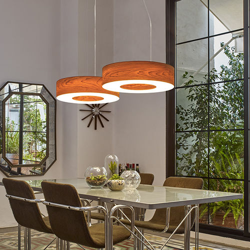 Lampada a sospensione - SATURNIA - Lzf-Lamps - in legno / contemporanea / con cavo