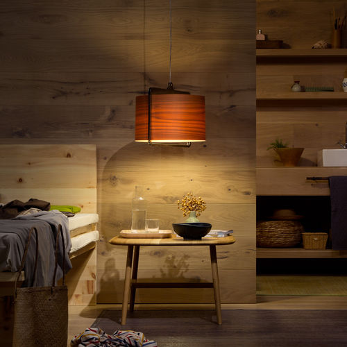 Lampada a sospensione - ICON - Lzf-Lamps - in metallo / in legno / contemporanea