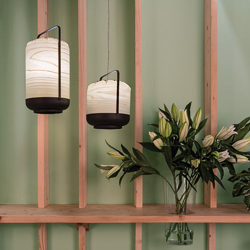 Lampada a sospensione - CHOU - Lzf-Lamps - in legno / contemporanea / senza fili