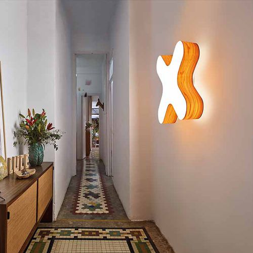 Applique contemporanea - X-CLUB - Lzf-Lamps - da interno / in legno / per uso residenziale