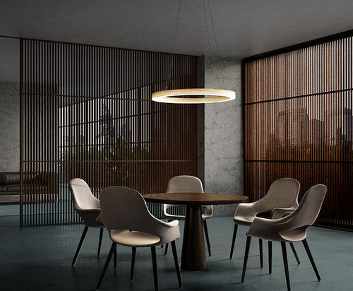 Lampada a sospensione - OH! LINE - Lzf-Lamps - impiallacciata in legno / contemporanea / con cavo
