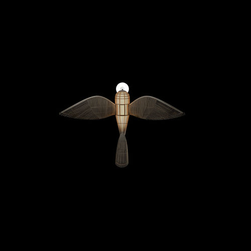 Lampada a sospensione - BIG BIRD - Lzf-Lamps - impiallacciata in legno / design originale / con cavo