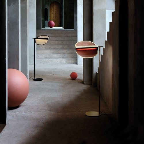 Lampada da terra - OMMA - Lzf-Lamps - in faggio / impiallacciata in legno / contemporanea