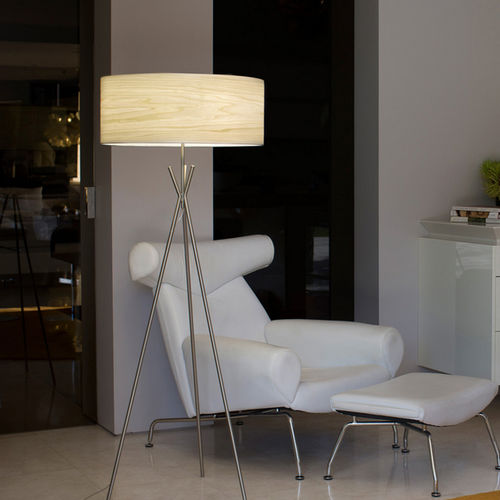 Lampada da terra - COSMOS - Lzf-Lamps - in metallo / in legno / contemporanea