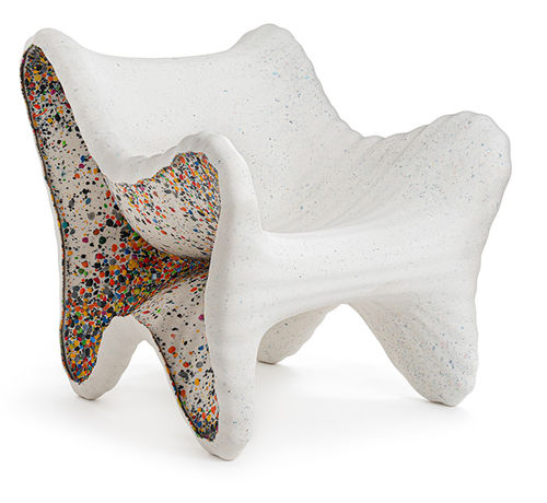 Poltrona design originale - IN-SIDE - MAGIS - in polietilene / in materiale riciclato / marrone